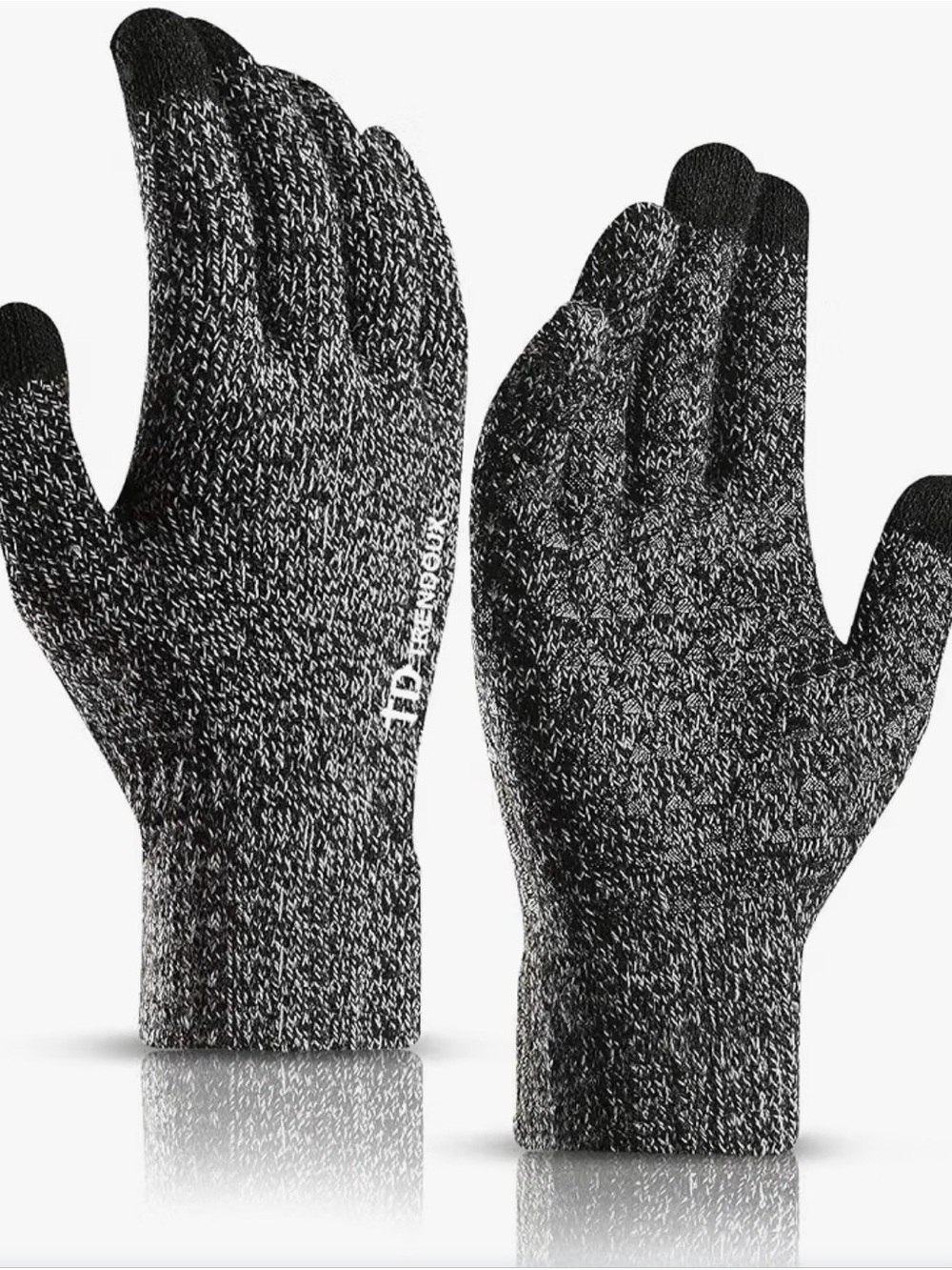 NEW TRENDOUX Men’s XL Touchscreen Winter Gloves – Warm Knit, Phone Friendly